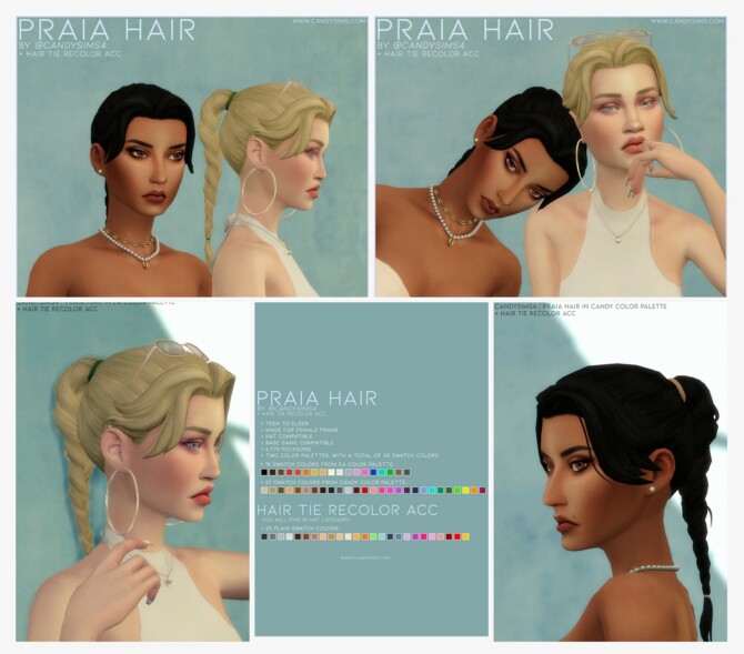 PRAIA BRAIDED HAIR at Candy Sims 4