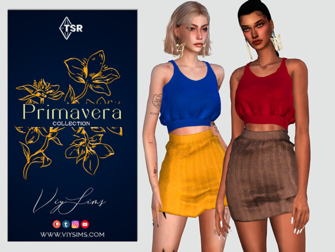 PRIMAVERA Collection SKIRT FOR FLORAL SET [II] by Viy Sims at TSR