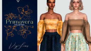 PRIMAVERA Collection TOP FOR FLORAL SET [I] by Viy Sims at TSR