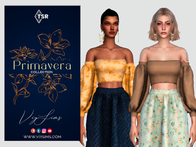 PRIMAVERA Collection TOP FOR FLORAL SET [I] by Viy Sims at TSR