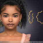 Paige Twisted Hoop Earrings For Kids by feyona at TSR