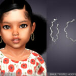 Paige Twisted Hoop Earrings For Toddlers by feyona at TSR