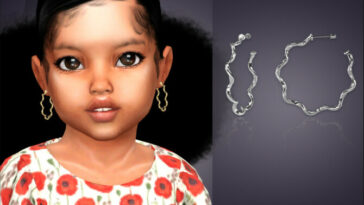 Paige Twisted Hoop Earrings For Toddlers by feyona at TSR