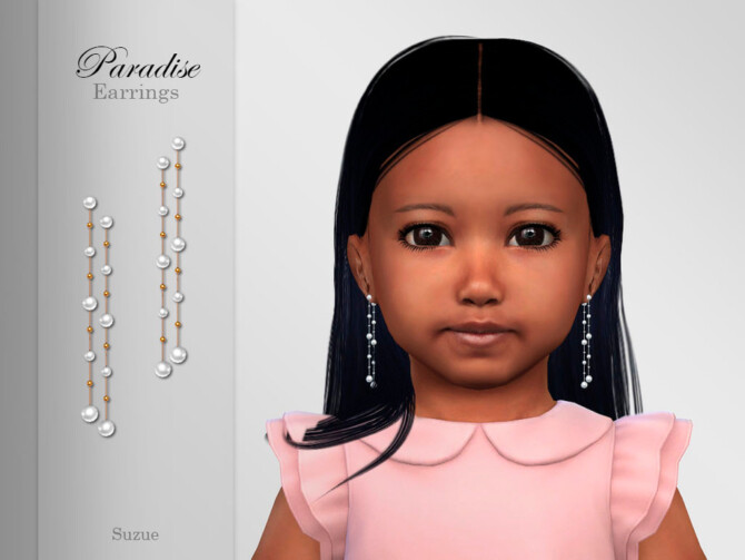 Paradise Earrings Toddler by Suzue at TSR