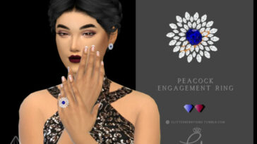 Peacock Engagement Ring by Glitterberryfly at TSR