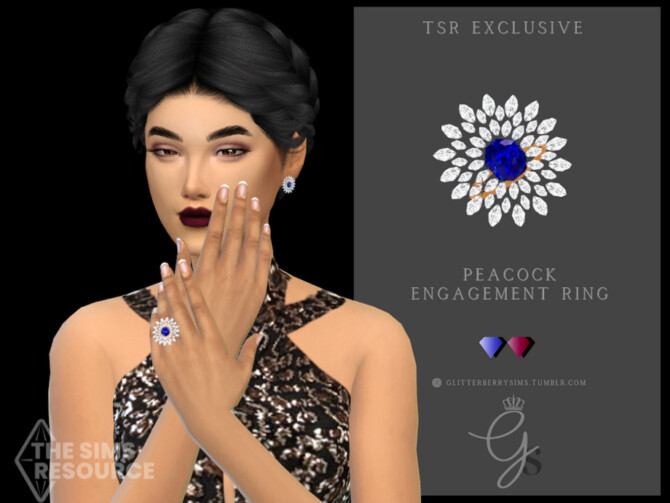 Peacock Engagement Ring by Glitterberryfly at TSR