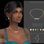 Pearl Bar Necklace by Glitterberryfly at TSR