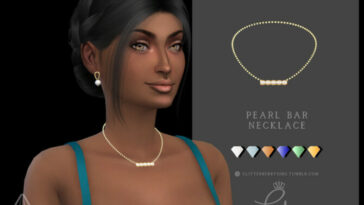 Pearl Bar Necklace by Glitterberryfly at TSR