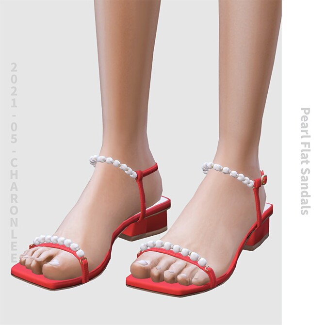 Pearl Flat Sandals at Charonlee