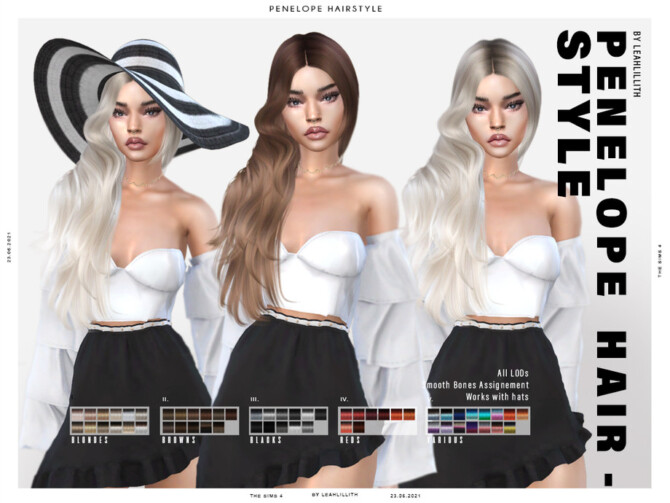 Penelope Hairstyle by Leah Lillith at TSR