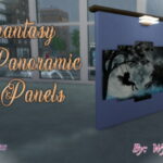 Phantasy Panoramic Art Panels by Wykkyd at Mod The Sims 4