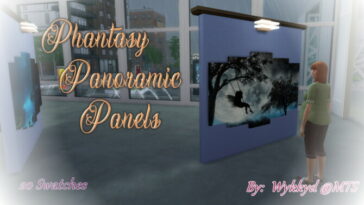 Phantasy Panoramic Art Panels by Wykkyd at Mod The Sims 4