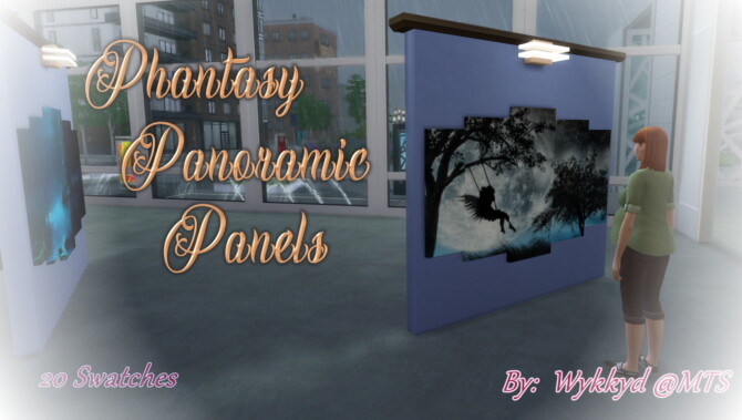 Phantasy Panoramic Art Panels by Wykkyd at Mod The Sims 4