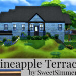 Pineapple Terrace rustic cottage at Mod The Sims 4