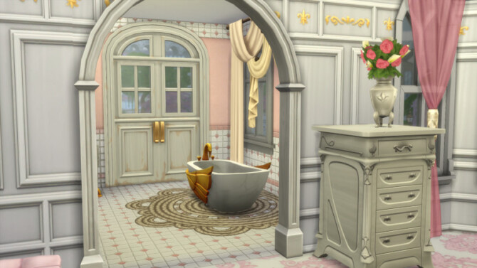 Pink Victorian Castle by Christine at CC4Sims