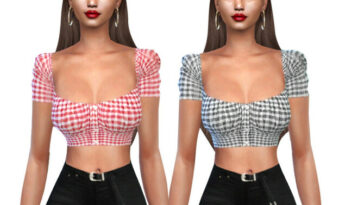 Plaid Casual Blouses by Saliwa at TSR