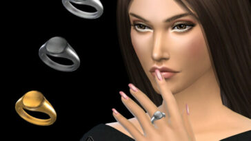 Plain round signet ring set by NataliS at TSR