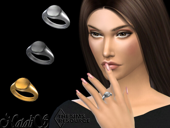 Plain round signet ring set by NataliS at TSR