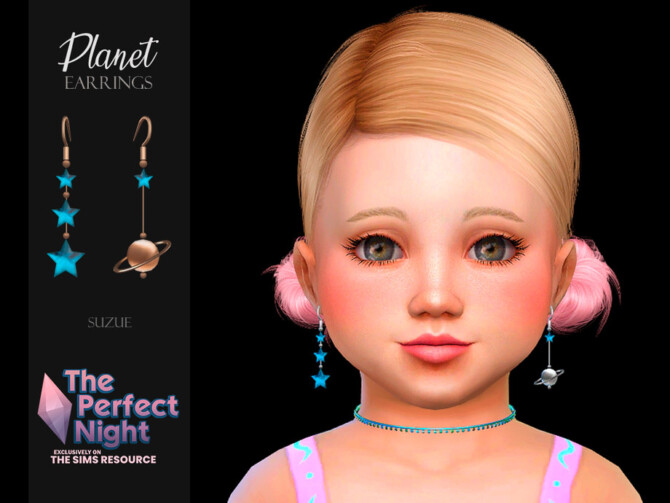 Planet Earrings Toddler by Suzue at TSR