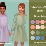 Pleated collar dress by MysteriousOo at TSR