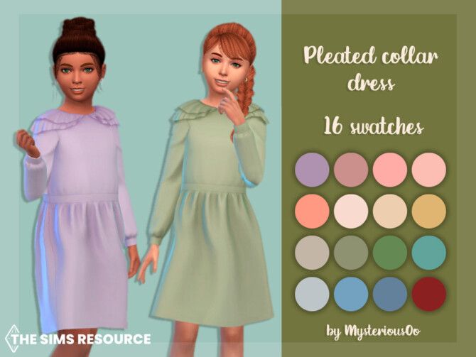 Pleated collar dress by MysteriousOo at TSR