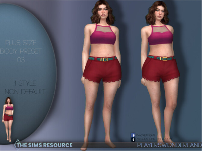 Plus Size Body Preset 03 by PlayersWonderland at TSR