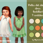 Polka dot chiffon dress Toddler by MysteriousOo at TSR