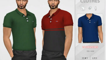 Polo Shirt 01 for Male Sim by remaron at TSR