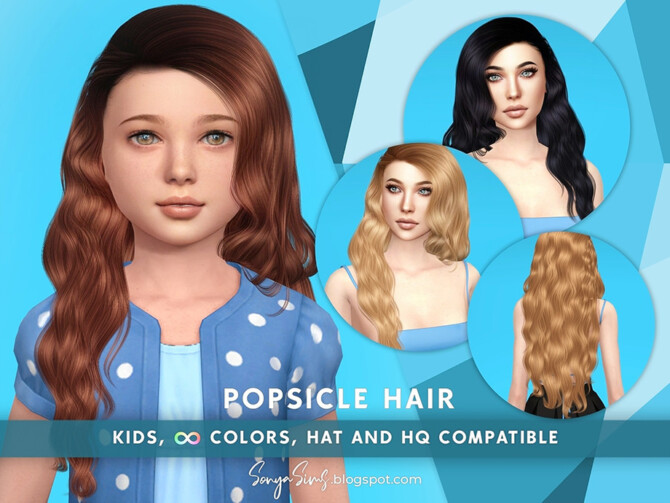 Popsicle Hair KIDS by SonyaSimsCC at TSR