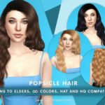 Popsicle long wavy hair (side) by SonyaSimsCC at TSR