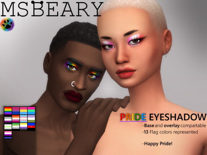 Pride Flag Eyeshadow by MsBeary at TSR