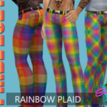 Pride21 Rainbow Plaid Pants by SimmieV at TSR