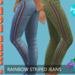 Pride21 Rainbow Stripe Jeans by SimmieV at TSR