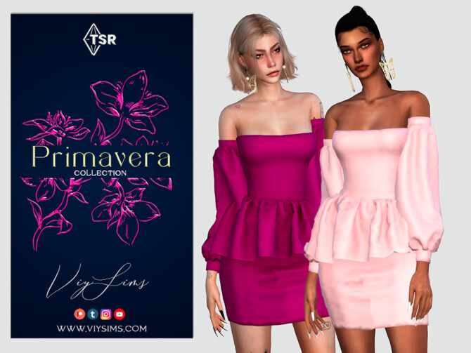 Primavera Collection – Dress II by Viy Sims at TSR