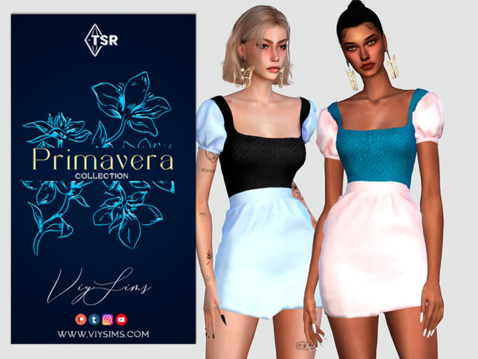 Primavera Collection – Dress III by Viy Sims at TSR