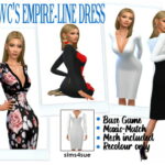 RHOWC’S EMPIRE-LINE DRESS at Sims4Sue