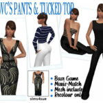 RHOWC’S PANTS & TUCKED TOP at Sims4Sue