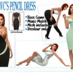 RHOWC’S PENCIL DRESS at Sims4Sue