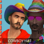 Rainbow Cowboy hat by SimmieV at TSR