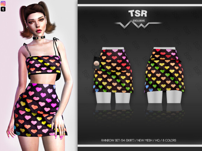 Rainbow SET-134 (SKIRT) BD486 by busra-tr at TSR