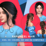 Rapunzel Hair for Kids by SonyaSimsCC at TSR