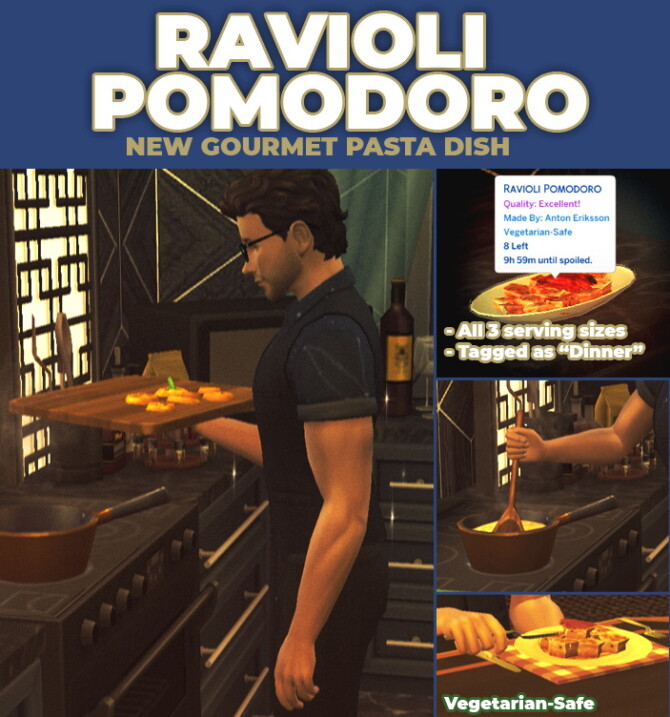 Ravioli Pomodoro New Custom Recipe at Mod The Sims 4