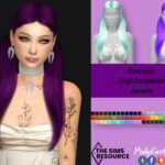 Recolor of Nightcrawler’s Jennie hair by PinkyCustomWorld at TSR