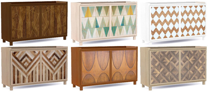 Recolors of Nikadema’s Ibiza El Salon Sideboard at Riekus13