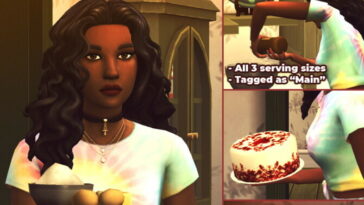 Red Velvet Cake Custom Recipe by RobinKLocksley at Mod The Sims 4