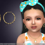 Reja Twisted Hoop Earrings For Toddlers by feyona at TSR