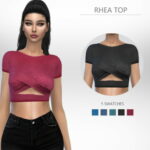 Rhea crop top tee by Puresim at TSR