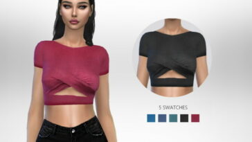 Rhea crop top tee by Puresim at TSR