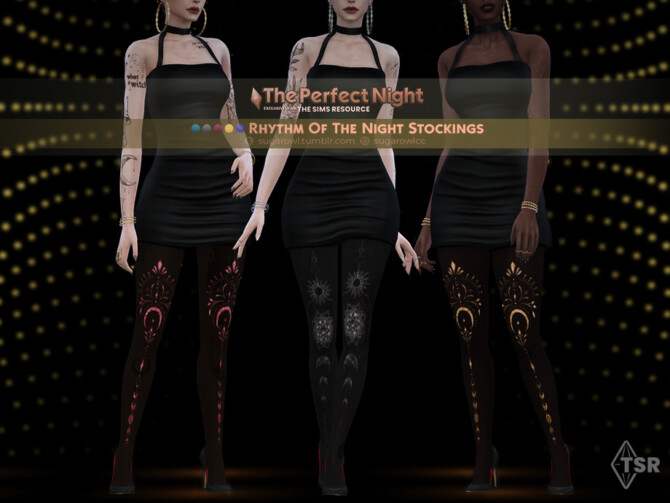 Rhythm Of The Night stockings by sugar owl at TSR