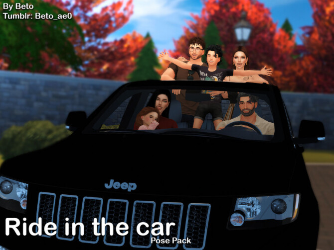 Ride in the car (Pose pack) by Beto_ae0 at TSR